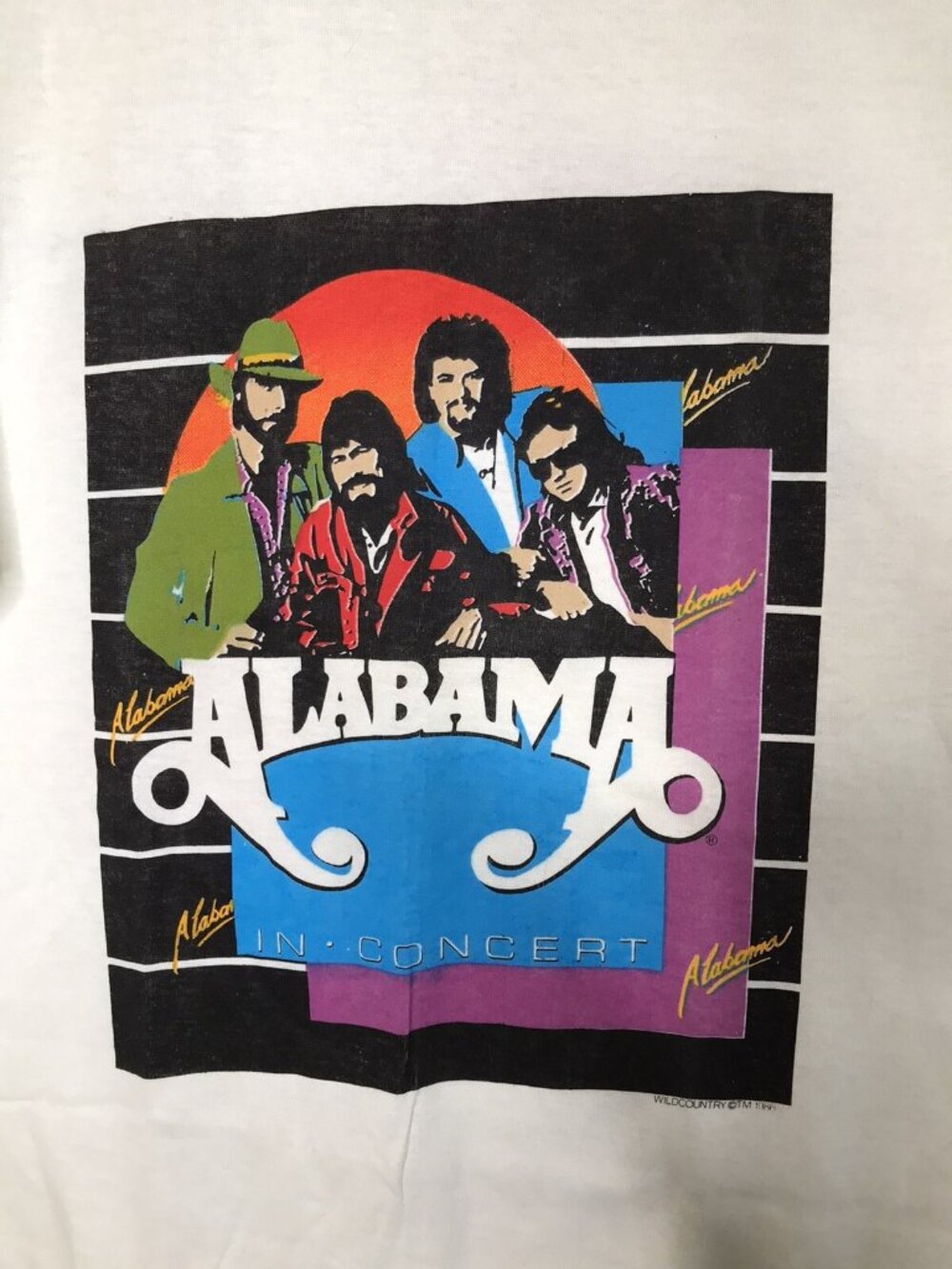 Vintage 1986 ALABAMA Country Band Single Stitch T-Shirt sz XL Made In USA unworn - Picture 2 of 9